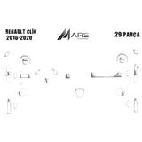 Mars Cockpit Design Renault Clio 2016-2020 Konsol-Torpido Kaplama 29 Parça Alüminyum
