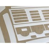 Mars Cockpit Design Volkswagen Caddy Konsol-Torpido Kaplama 2004-2009 16 Parça Beyaz