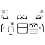 Mars Cockpit Design Volkswagen Caddy Konsol-Torpido Kaplama 2004-2009 16 Parça Siyah Karbon
