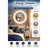 Mars Concept Çocuk Odası Denizci Temalı LED Tavan & Duvar Lambası 50CM │ 3 Renk Işık - Günışığı / Sarı / Beyaz - Çok Renkli