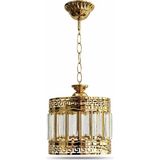 Mars Concept Lüks Kristal Cam Tekli Sarkıt Avize- 19 cm – Gold Metal Gövde Modern Dekoratif Tavan Aydınlatma - Altın
