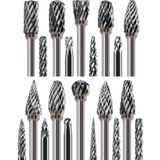 Mars-Rock Karbür çapak seti, Dremel 1/8 inç şaft, 20 parça kalıp öğütücü döner alet törpüsü ahşap oyma parçaları aksesuarları, eklentiler metal taşlama oyma oyma kesme kesme kesme porting çift kesim