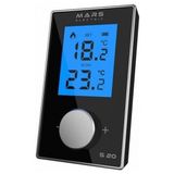Mars S20 Kablosuz Oda Termostatı Ultra Hassas Kontrol ve Büyük LCD Ekran ile Siyah