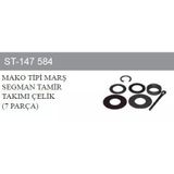 MARŞ SEGMAN KOLLEKTÖR TAMİR TK MAKO TİP ÇELİK 6 PARÇA