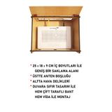 Mars Tasarım Asılabilir Dekoratif Modem Wifi Saklama Gizleme Kutusu - Asılabilir-5mm Kalınlık