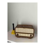 mars tasarım KUMBARA - RUSTİK AHŞAP RADYO GÖRÜNÜMLÜ KUMBARA-BOYUT 20X12,5 CM