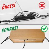 Mars Tasarım Masa Altı , Duvar, Kablo Kutusu, Kablo Düzenleyici, Kablo saklama, Kablo Gizleme Organizer - 5 mm Ahşap