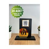mars tasarım Masa Numarası Qr Kod Pencereli 1- 20 Adet -kafe Lokanta Restoran Oteller