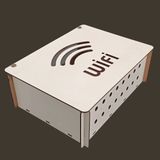 Mars Tasarım Modem Saklama Kutusu Wifi Desenli - 25X18X9 cm