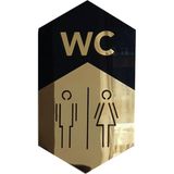 Mars Tasarım Tuvalet Tabelası – Ahşap - Banyo Tabelaları - Restorant – Otel – Kafe - Okul- 25X 13 cm