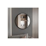 Marsah Home 80 Cm Siyah Metal Çerçeveli Yuvarlak Ayna