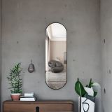Marsah Home Çift Taraf Oval Metal Çerçeveli Ayna, Siyah