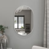 Marsah Home Marla Metal Çerçeveli Ayna, Beyaz, 60X90