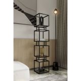 Marsah Home Rio Metal Kitaplık, Siyah