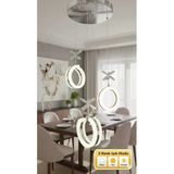 Marsel Lighting Alya 3Lü Krom 3 Renk Led Secenekli Salon Oturma Odası Avize