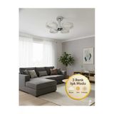Marsel Lighting Alya 4Lü Krom Avize Plafonyer 3 Renk Led Secenekli Salon Oturma Odası Avize