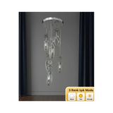 Marsel Lighting Alya 6Lı Krom Avize 3 Renk Led Secenekli Salon Oturma Odası Avize