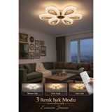 Marsel Lighting DAMLA 6 KOLLU AVİZE 3 RENK LED ISIKLI KUMANDALI SALON OTURMA ODASI AVİZE