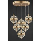 Marsel Lighting Gold Renk Küre 6lı Avize Modern Tasarım LED Isıklı Şık Aydınlatma