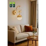 Marsel Lighting Marsel Gold Pilli Aplik Sarı Renk Led Isıklıdır