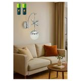 Marsel Lighting Marsel Pilli Krom Aplik Sarı Renk Led Isıklıdır
