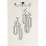 Marsel Lighting Serra 6Lı Krom 3 Renk Led Secenekli Salon Oturma Odasi Avize