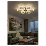 Marsel Lighting Yagmur 6Lı Gold Avize 3 Renk Led Secenekli Salon Oturma Odası