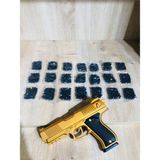 Marsel Oyuncak Elite Gold-Siyah ve Gümüş Renk Boncuklu Oyuncak Tabanca 1 Adet + 21 Paket Boncuk 1 Adet