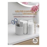 MarselDizayn Modern Şık Makyaj Organizeri ve Düzenleyici - 3 Bölmeli - 12CM - AÇIK MERMER RENGİ