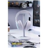 MarselDizayn Premium Dekoratif Gamer Kulaklık Standı - Tutucu - V2 - Mermer Beyazı - 24 CM