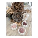 Marsell candle co 3’ lü tabak mum seti-Sandal ağacı kokulu