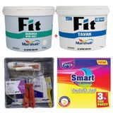 Marshall 3.5 kg Fit Silikonlu İpek Mat Silinebilir Duvar Boyası Marshall 3.5 kg Fit Extra Tavan Boyası ve Duvar Boyama Seti