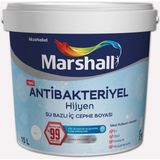 Marshall Antibakteriyel Hijyen Su Bazlı Yarı Mat İç Cephe Boyası 15 lt Silinebilir Özellikte - Kırık İnci