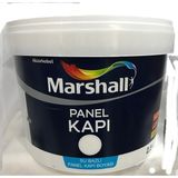 Marshall Beyaz Su Bazlı Yarı Mat Kapı Boyası - Yüksek Örtücülük ve Dayanıklılık, 2.5 Litre, İç Mekan Ahşaplar için Uygun