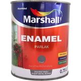 Marshall Enamel Antrasit Gri 0,75 lt Parlak Ahşap Metal Yağlı Boya