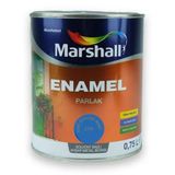Marshall Enamel Boncuk Mavi 0.75 lt Solvent Bazlı Parlak Ahşap Metal Boyası