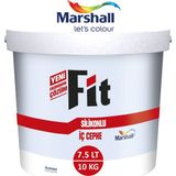 Marshall Fit Silikonlu Iç Cephe Duvar Boyası 10 Kg - KOKUSUZ-KOLAY Uygulanr-Damlatma Yapmaz - 7.5 lt - Çiğ Damlası