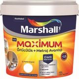 Marshall Maximum Ipek Silikonlu Silinebilir Iç Cephe Boyası 15 Lt - Kum Beji