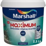 Marshall Maximum Silikonlu İpek Mat 2.5 lt 3.5 kg Damla Sakızı Duvar Boyası