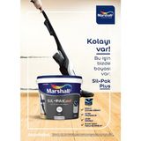 Marshall Sil-Pak Plus Silikonlu Mat Iç Cephe Duvar Boyası Silinebilir Yıkanabilir (Güçlü Çizilme Direnci) - 7,5 L - Gelin Teli