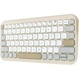 Marshmallow Mini Bluetooth Klavye, Çoklu Cihaz Uyumlu, Sessiz Tuşlar, Q-Türkçe, Bej