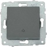 Marsilyan™- 1 Adet Ovivo Füme Zil Butonu Light Çerçevesiz Grano - Renkli - Standart