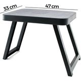 Marsilyan 10 Adet Küçük= 47X33CM Kamp - Piknik Masası Siyah Plastik Katlanabilir AYAKLI=38CM (K95) - Renkli