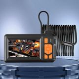 Marsilyan 10 mt Ekranlı 3 Kameralı Sd Kart Destekli Endoskop Yılan Kamera Sert Kablo Işıklı + Taşıma Çantası - Renkli - standart
