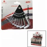 Marsilyan™- 10 Parça Kartlı Alyan Anahtar Takım SETI120MM-NO-1.5-10 BX40 - Renkli - Standart