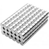 Marsilyan™- 100 Adet 4x4 mm Yuvarlak Neodyum Mıknatıs N35 Güçlü Magnet Nikel Kaplama - Renkli - standart