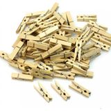 Marsilyan 100 Lü Ahşap Mandal 2.5 cm 10 Paket - 1000 Adet - Renkli - standart