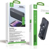 Marsilyan 10000 Mah Type-C USB Lightning 4 Kablolu Hızlı Kablosuz Şarj Powerbank