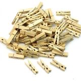 Marsilyan 100'LÜ Ahşap Mandal 2.5cm (10'lu PAKET-1000 Adet) - Renkli