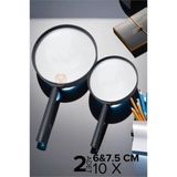 Marsilyan 10X Büyüteç 6 ve 7,5 cm 2 Li Set - Renkli - standart